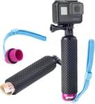 Poignée Main Flottante pour caméra d'action GoPro Hero12 Hero11 Hero10 Max/DJI Osmo Action 3 / Insta360 One/Hero 11 Mini 10 9 8 Akaso Campark Float, Stockage Interne étanche, Violet