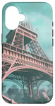 Coque pour iPhone 16 Ruines de la Tour Eiffel futuriste – Post-apocalyptique