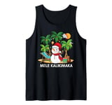 Mele Kalikimaka Hawaiian Christmas Tropical Beach Vacation Tank Top