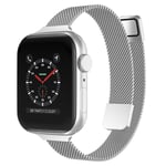 Armband Slim Milanese Apple Watch SE 44mm silver