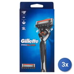 3x Gillette Rasoir Fusion 5 Proglide Flex Ball 2 Pièces de Rechange