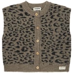 Tocoto Vintage Animal Print Knit Väst Brown | Brun | 8 years