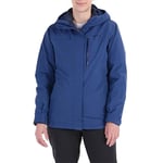 Marmot Femme Wm's Ramble Component Jacket, Veste imperméable chaud, Veste de pluie légère à capuche 3 en 1, Imperméable coupe-vent et respirant, Twilight Blue, S