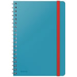 Leitz Cosy B5 Wirebound Notebook 4527 Soft Touch Ruled Blue 160 Pages