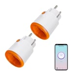 Smart Power Plugs-Zigbee Smart Plug Avec Fonction De Mesure Et De Minuterie,Contrôle De L'Application Tuya,Notification Push,Hub Zigbee Requis,Prise Zigbee 16 A,Compatible Avec Alexa,Google