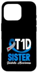 Coque pour iPhone 16 Pro Sensibilisation au diabète de type 1 T1D Sister