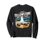 Visit Yellowstone National Park Scenic Wildlife Sweatshirt