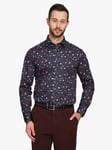 Simon Carter Digital Rose Fish Print Shirt, Blue/Multi