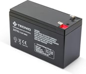 VeLamp 23732 Batterie rechargeable au plomb, connexions Faston, 12V 9Ah. Idéal pour les lumières de secours, les systèmes de vidéosurveillance, les alimentations sans coupure, les loisirs, Noir.[G1712]