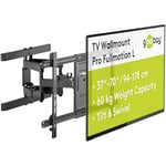 Goobay 49932 Support Mural TV Orientable et Inclinable pour écrans 37-70 Pouces (94-178 cm) / Accroche Television Mural Charge Max. 60 KG/Fixation Murale TV pour Tele VESA 400x400