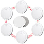 CPVAN Wireless Interlinked Smoke Alarms with 10 Years Battery Life, Smoke Alarms for Home, Linked Smoke Detector, EN14604, CE Certified, Low-Battery Alert, FSI-3001. 6 Pack