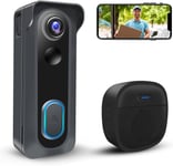 Wireless Video Doorbell Camera with Chime, Smart WiFi Door Bells Voice... 