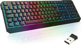 Chroma Clavier Gamers Qwerty Italie Wireless - Haute Performance - Éclairé Chromatique Sans Filaire Gaming Noir Rgb Pc Windows Mac Ps4 Xbox One [ Nouvelle Version ]