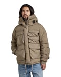 G-STAR RAW Men's Field Hooded Puffer Jacket, Brown (turf D20516-D199-273), XS