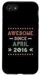 Coque pour iPhone SE (2020) / 7 / 8 Awesome Since April 2016 Birthday Design