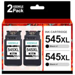 PG 545 XL Cartouches d'encre Remplacement pour Canon 545 545XL pour Pixma TS3150 MG2450 MX495 TR4550 MG2950S MG2550 MG2550S MG2555 MG2950 MG2450 TS3150 TS3151 MX490 MG2500 TS3350 TS3352 (2 Noir XL)