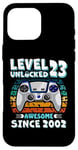 iPhone 16 Pro Max Level 23 Unlocked Awesome Since 2002 23rd Birthday Gamer Tee Case