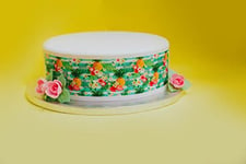 Edible Decor Sheet Tropical Flower Pineapple themed Border Ribbon - Perfect for Decorating Larger Cakes- Easy to Use