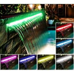 Zenlys - Lame d'eau Cascade en acrylique 120cm / Avec Leds intégrées / Télécommande et coffret transformateur