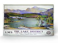 Pyramid International The Lake District 1 Wood Print, Multi-Colour, 45 x 76 x 1.3 cm