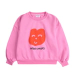 Bobo Choses Joyful Face Sweatshirt Fuchsia | Rosa | 6-7 years