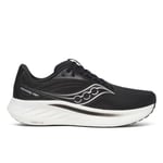 Saucony Ride 18 Wide Løpesko Str. 46½ Herre - Svart, Komfortabel og Støtdempende