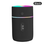 (Musta) 220ml Mini auton ilmankostutin USB Ultraääni eteeristen öljyjen diffuusori Älykäs puhdistaja Home Aroma Anion Mist Maker LED-yövalo