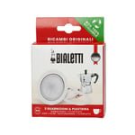 Bialetti, Rechange 3 Joints D'Étanchéité + 1 Plaquette pour Moka 3 Ou 4 Tasses