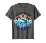 Protect The Shark save the ocean save ocean animals retro T-Shirt