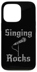 Coque pour iPhone 13 Pro Singing Rocks, chanteur chanteur musicien rock Goth