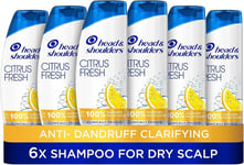 Head & Shoulders Citrus Fresh Shampoo for Greasy Hair, Pack of 6