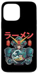 Coque pour iPhone 13 Pro Max Ramen japonais Mecha Robot Géant La Grande Vague Anime