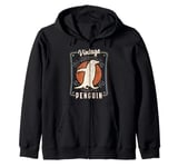 Penguin Whisperer Vintage Classic Retro Animal Love Zip Hoodie