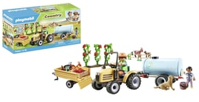 Playmobil - Tractor With Trailer And Water Tank (71442) Toy NEW