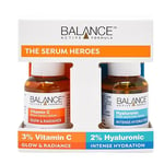 Balance Active Formula The Serum Heroes (Vitamin C Brightening serum & Hyaluronic Deep Moisture Serum) - Armed with active ingredients to glow and hydrate.