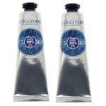 L'Occitane Hand Cream 20% Shea Butter 2 x 30ml Dry Skin Moisturiser Hand Lotion