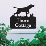 Customisable Steel German Shorthaired Pointer House Name Sign