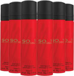 6-Pack So...? Iconic Body Fragrance Spray 75ml - Long-Lasting Scent