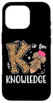 iPhone 16 Pro K Is For Knowledge Cute Pencil Bow Teacher Stay Curious Case