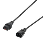 IECLOCK IEC C13 Lock kabel, 2 meter Låser i alle standard C13/14