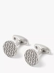 Simon Carter 70's Embossed Chain Cufflinks, Silver