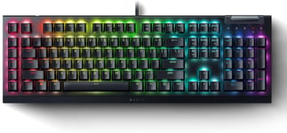 Blackwidow V4 X-Clavier Gaming Mécanique Avec Chroma Rgb (Switchs Mécaniques Verts ,6 Touches Macros Dédiées,Touches Abs À Double Injection) Us-Layout,Noir