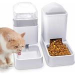 Mangeoire Automatique pour Chat et Chien et Distributeur d'eau pour Chat, 3.8L