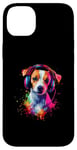 iPhone 14 Plus Artistic Colorful Jack Russell Terrier Headphones Dog Jacky Case