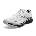 Brooks Women's Ghost 15 Sneaker, White Ebony Oyster, 10 UK