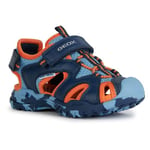 Geox J Borealis Boy C Sandal, Lt Blue Orange, 11.5 UK Child