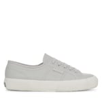 Superga Unisex Adult 2750 Efglu Leather Trainers (Grey Silver Matt/Avorio) - Size UK 4