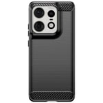 Avizar Case for Motorola Edge 50 Pro Silicone Design Brushed Effect Black, Black