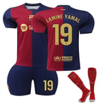 2024-2025 Barcelona Home children's football jersey No. 19 Yamal Adult S Adult S