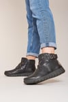 'Vagar' Ladies Ruched Leather Ankle Boots